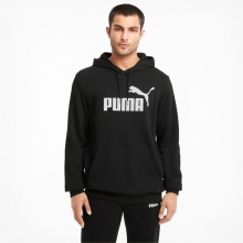 Puma Freizeit Kapuzenpullover Essential Big Logo - Baumwolle - schwarz Herren